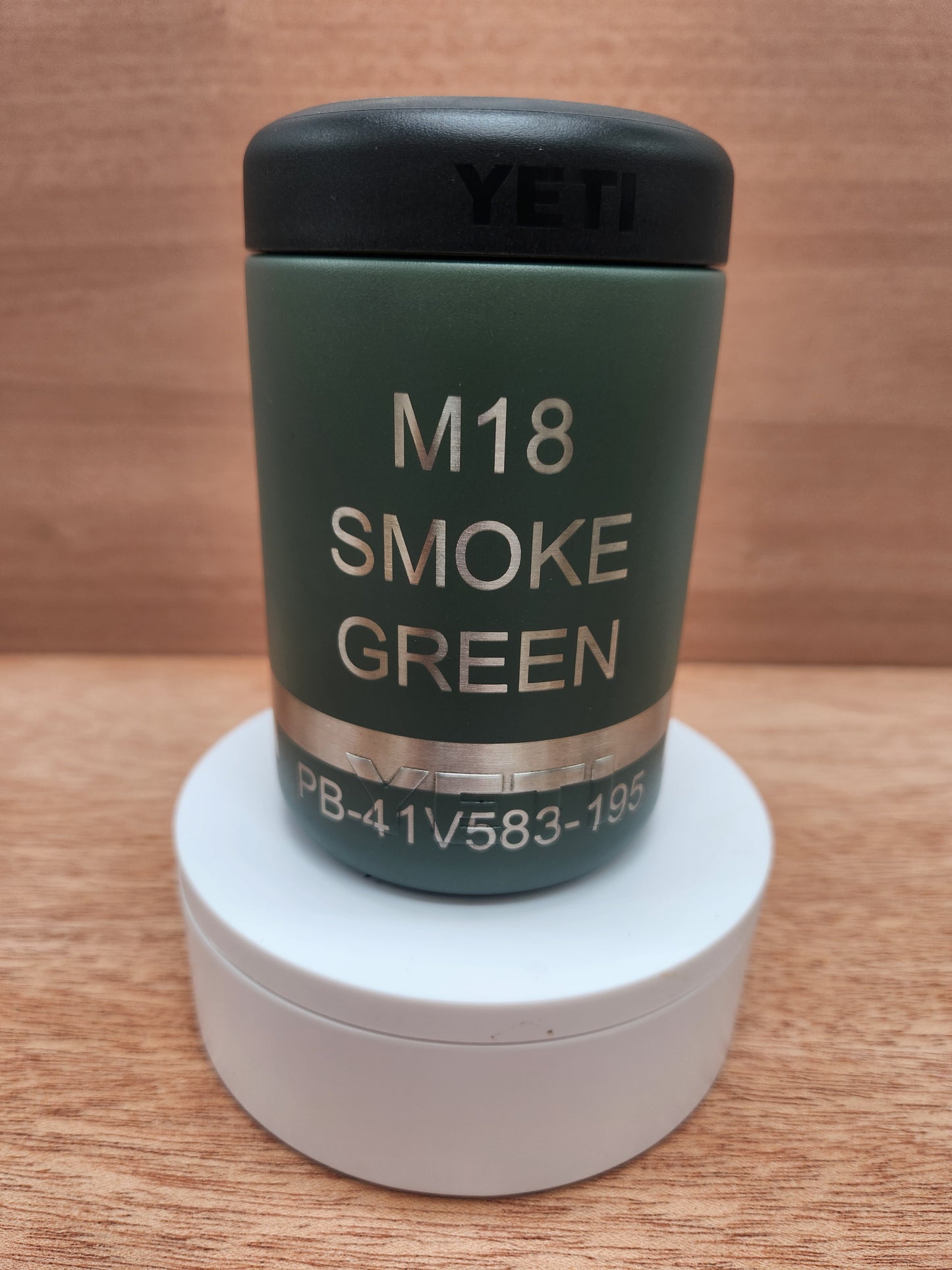 M18 Smoke Grenade Can Cooler, 12oz Engraved Grenade Yeti Rambler Colster Can Insulator