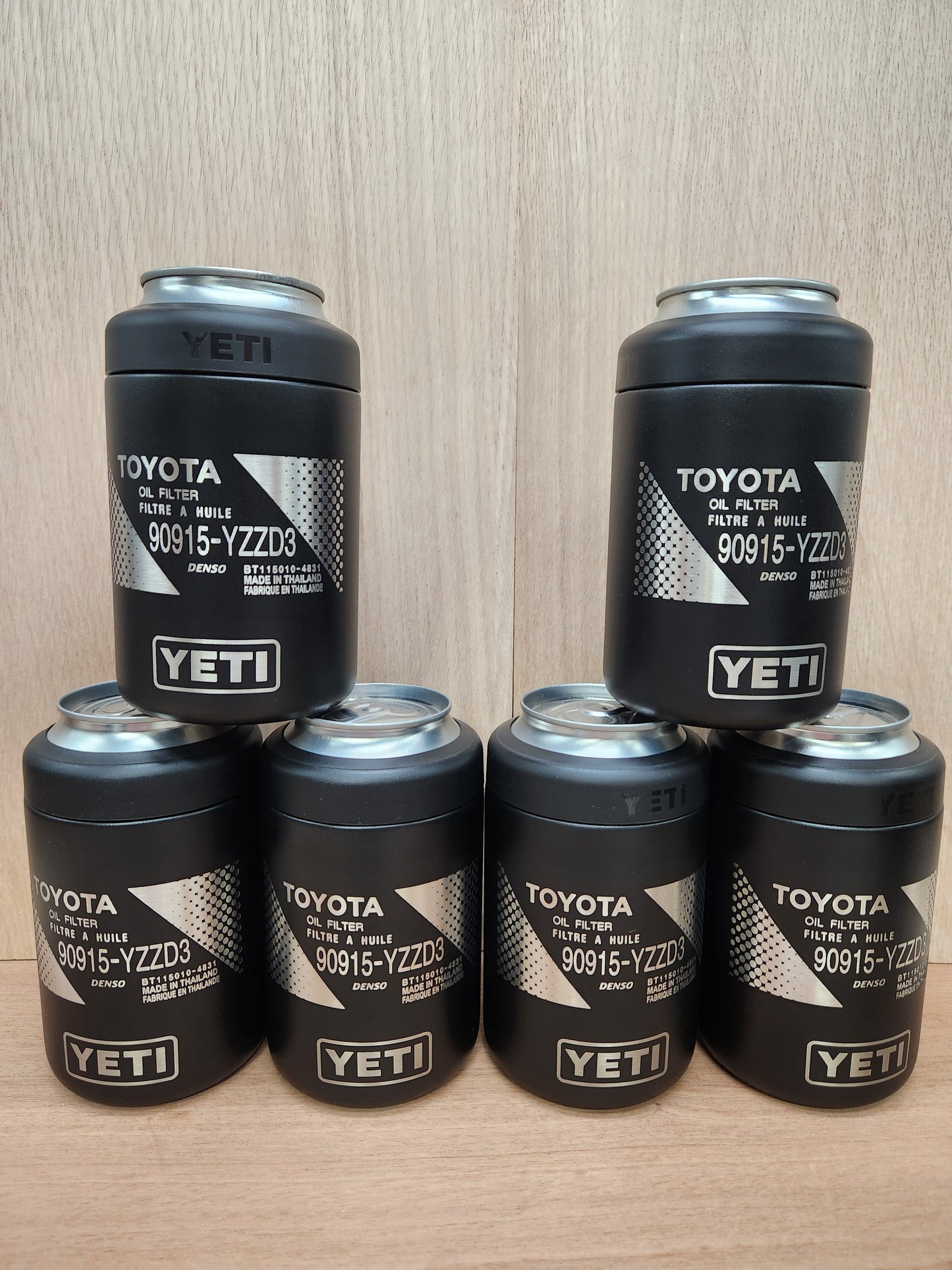 Toyota Oil Filter 90915-YZZD3, 12oz Yeti Can Cooler, Laser Engraved, Yeti Rambler Colster, Can Insulator