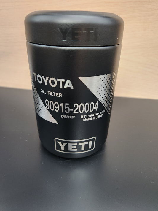 Toyota Oil Filter 90915-20004 12oz Yeti Can Cooler, Laser Engraved, Yeti Rambler, Colster Can Insulator