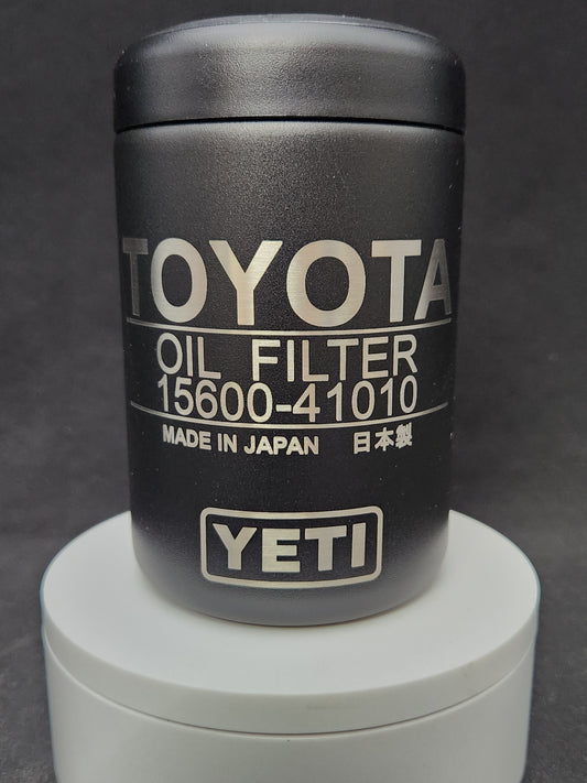 Toyota Oil Filter 15600-41010 12oz Yeti Can Cooler, Laser Engraved Yeti Rambler Colster Can Insulator