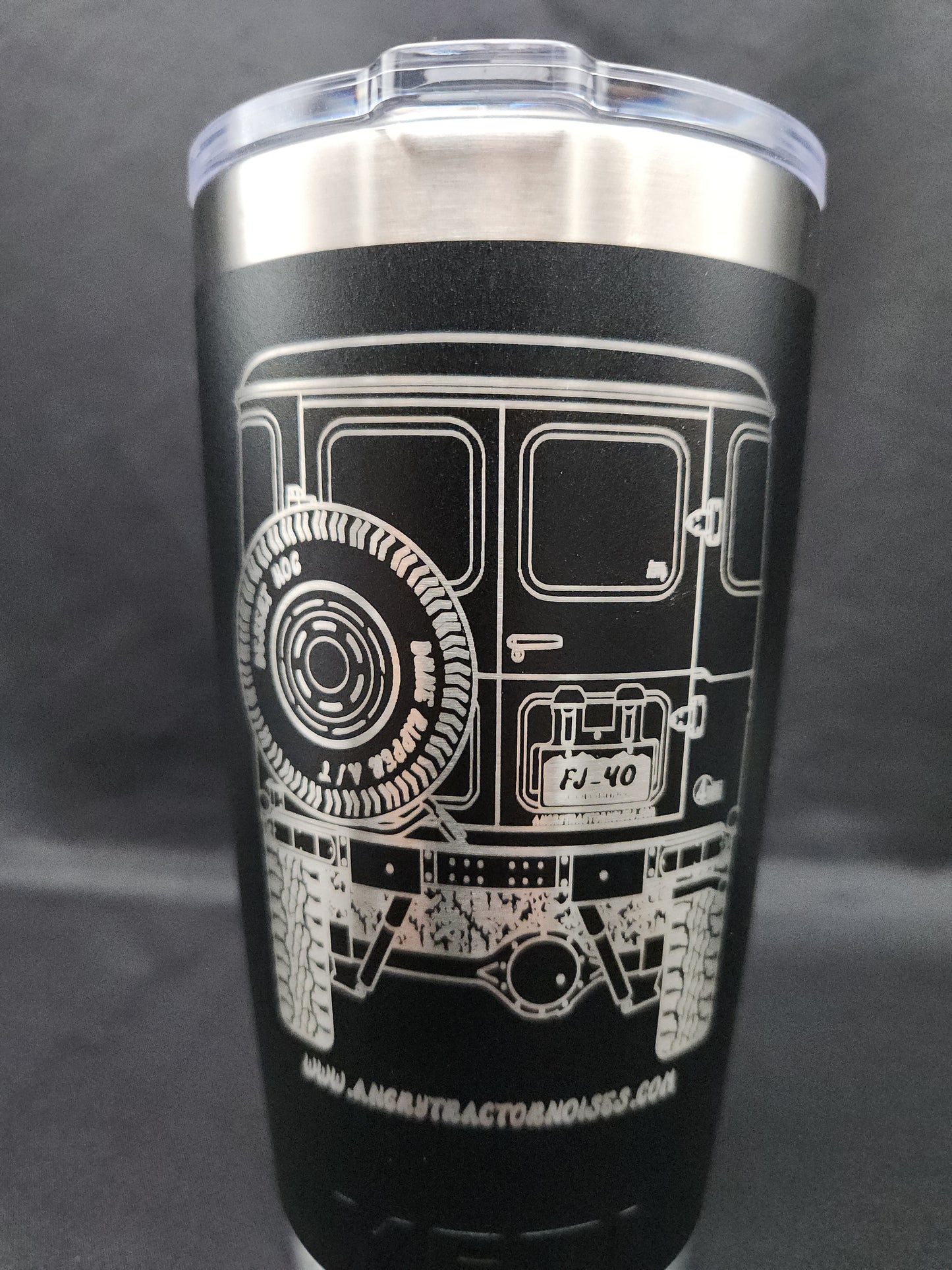 Toyota FJ40 Front/Back 20oz Yeti Rambler Tumbler, Laser Engraved Insulated Yeti Rambler Tumlbler