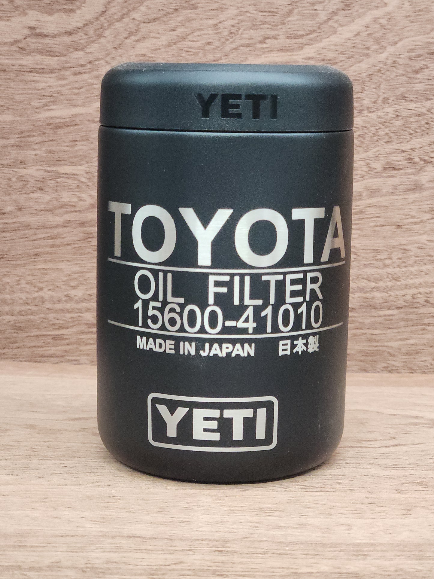 DISCOUNTED FOR MISALIGNMENT Toyota Oil Filter 15600-41010 12oz Yeti Can Cooler, Laser Engraved Yeti Rambler Colster Can Insulator