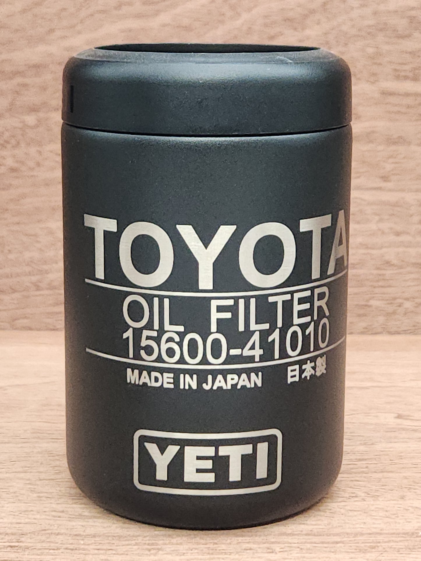 DISCOUNTED FOR MISALIGNMENT Toyota Oil Filter 15600-41010 12oz Yeti Can Cooler, Laser Engraved Yeti Rambler Colster Can Insulator