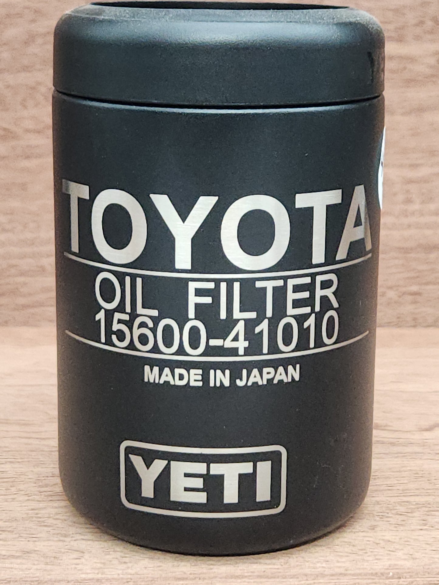 DISCOUNTED FOR MISALIGNMENT Toyota Oil Filter 15600-41010 12oz Yeti Can Cooler, Laser Engraved Yeti Rambler Colster Can Insulator