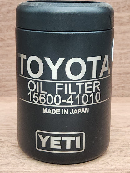 DISCOUNTED FOR MISALIGNMENT Toyota Oil Filter 15600-41010 12oz Yeti Can Cooler, Laser Engraved Yeti Rambler Colster Can Insulator